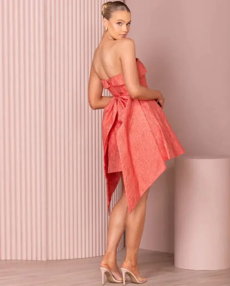 Azzurielle Nahla Mini Dress Blush Size 8 photo 3