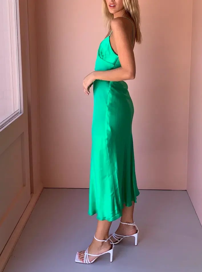 Bec & Bridge Loren Midi Dress Green Size 6 photo 4