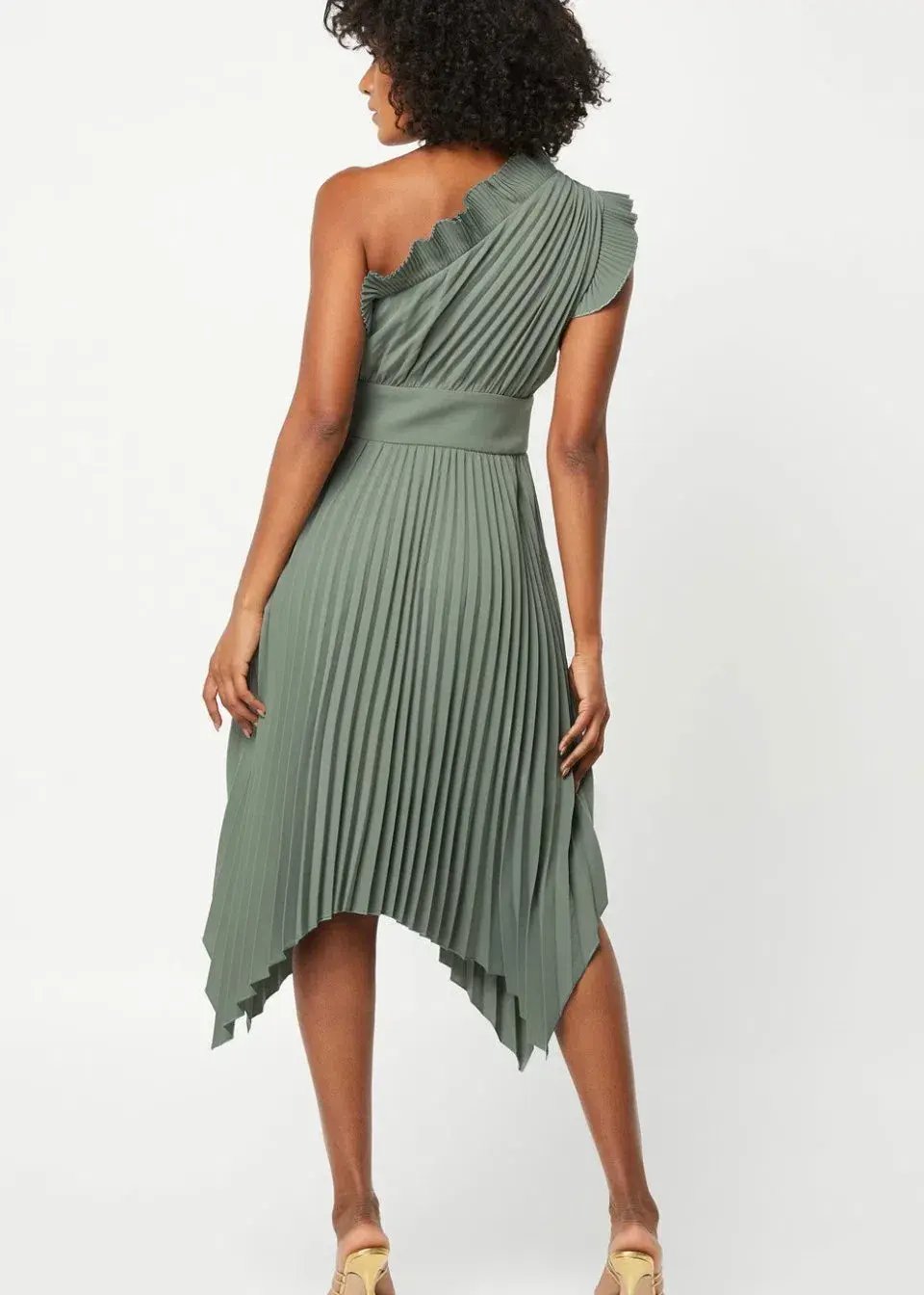 Mossman The Lady Like Midi Dress in Sage Size 12 photo 4