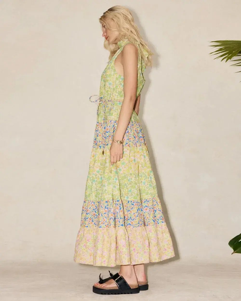 Alemais Daisy Spliced Midi Dress Multi Size 14 photo 3