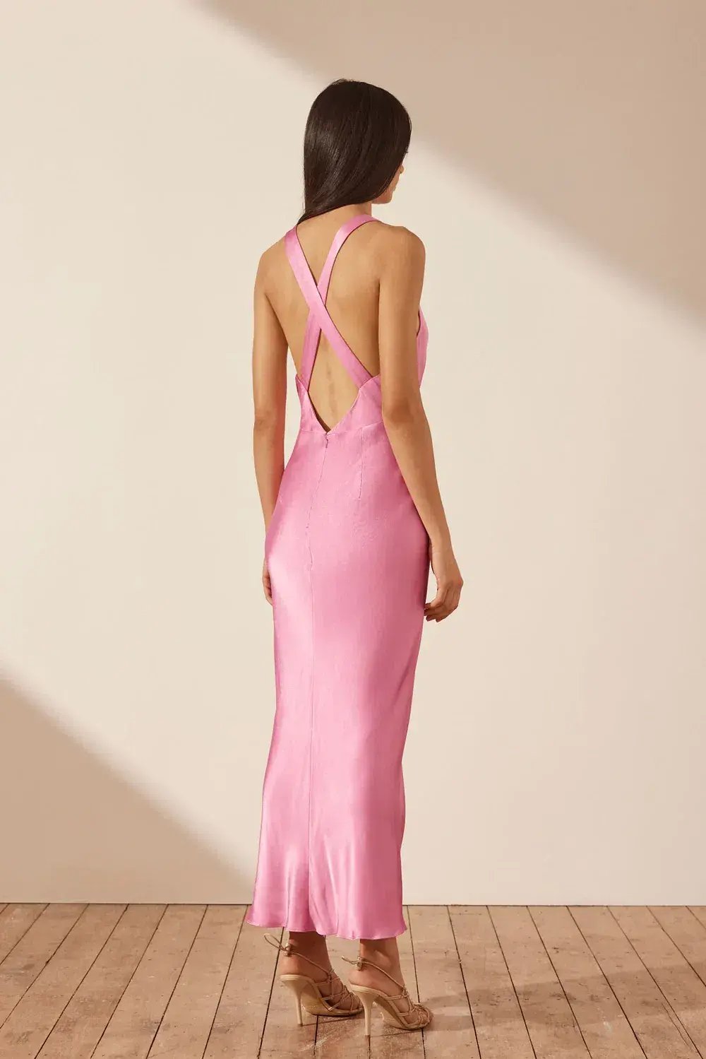 Shona Joy Arienzo Plunged Dress Pink Size 8 photo 3