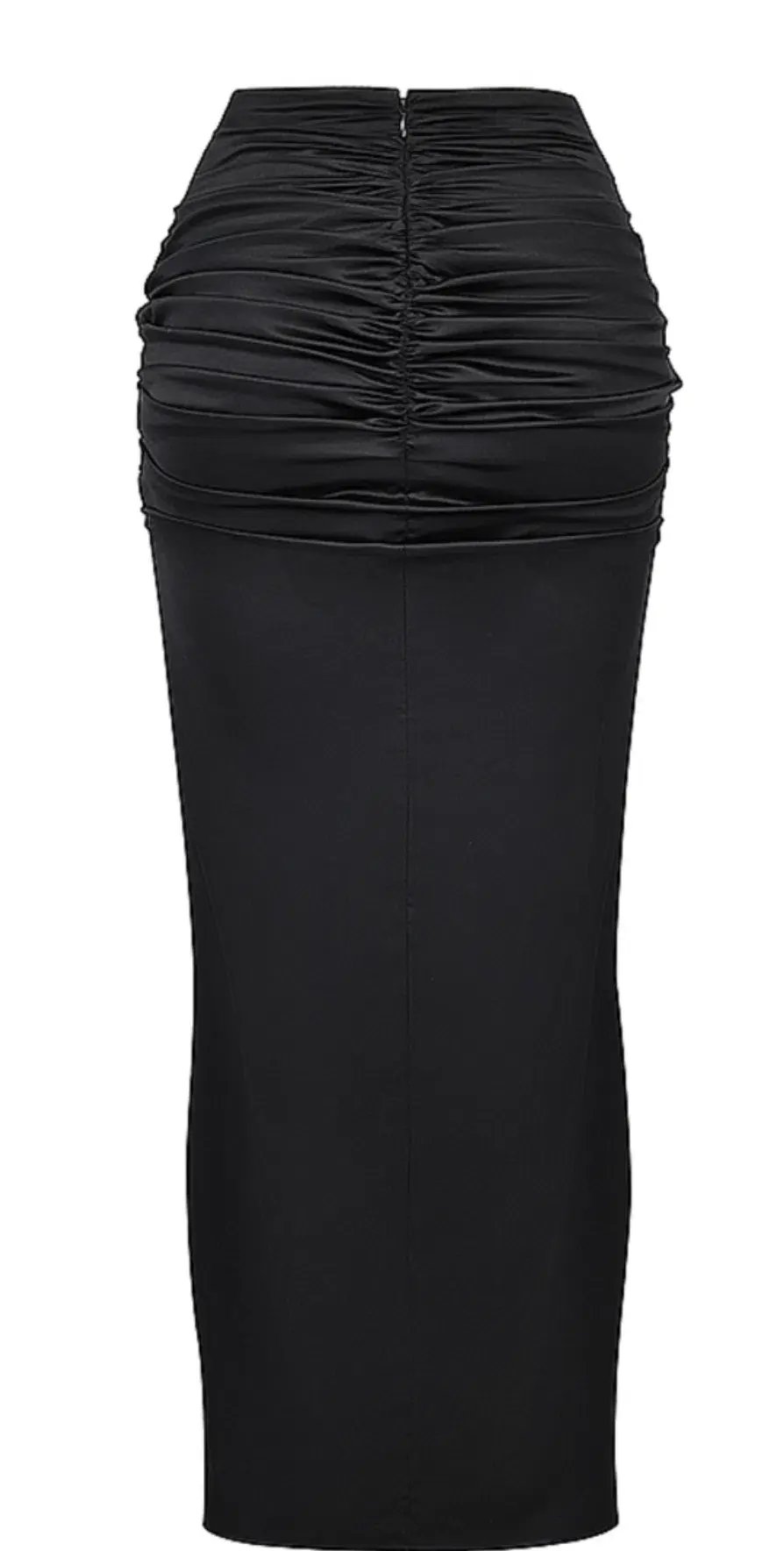 House of CB Arla Draped Silk Maxi Skirt Black Size XS/S photo 5
