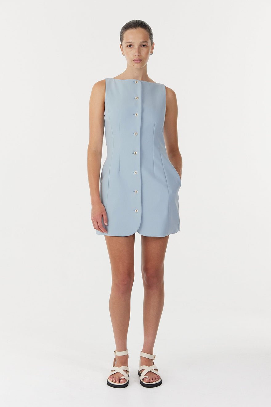Third Form Skyline Tailored Mini Dress - Powder Blue photo 4