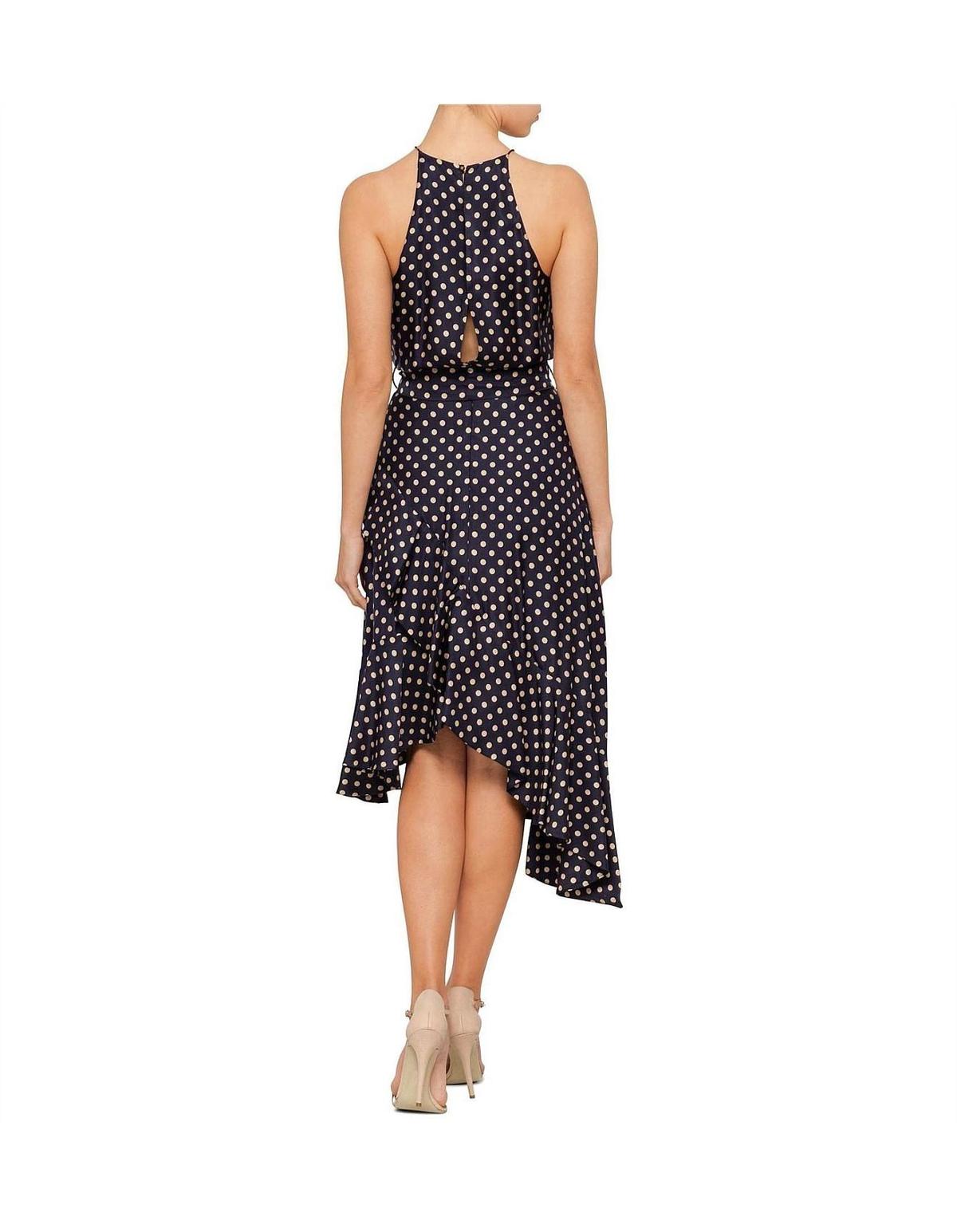 Zimmermann Rife Flounce Picnic Midi Dress Navy/Mustard Print Size 0 / AU 8 photo 3