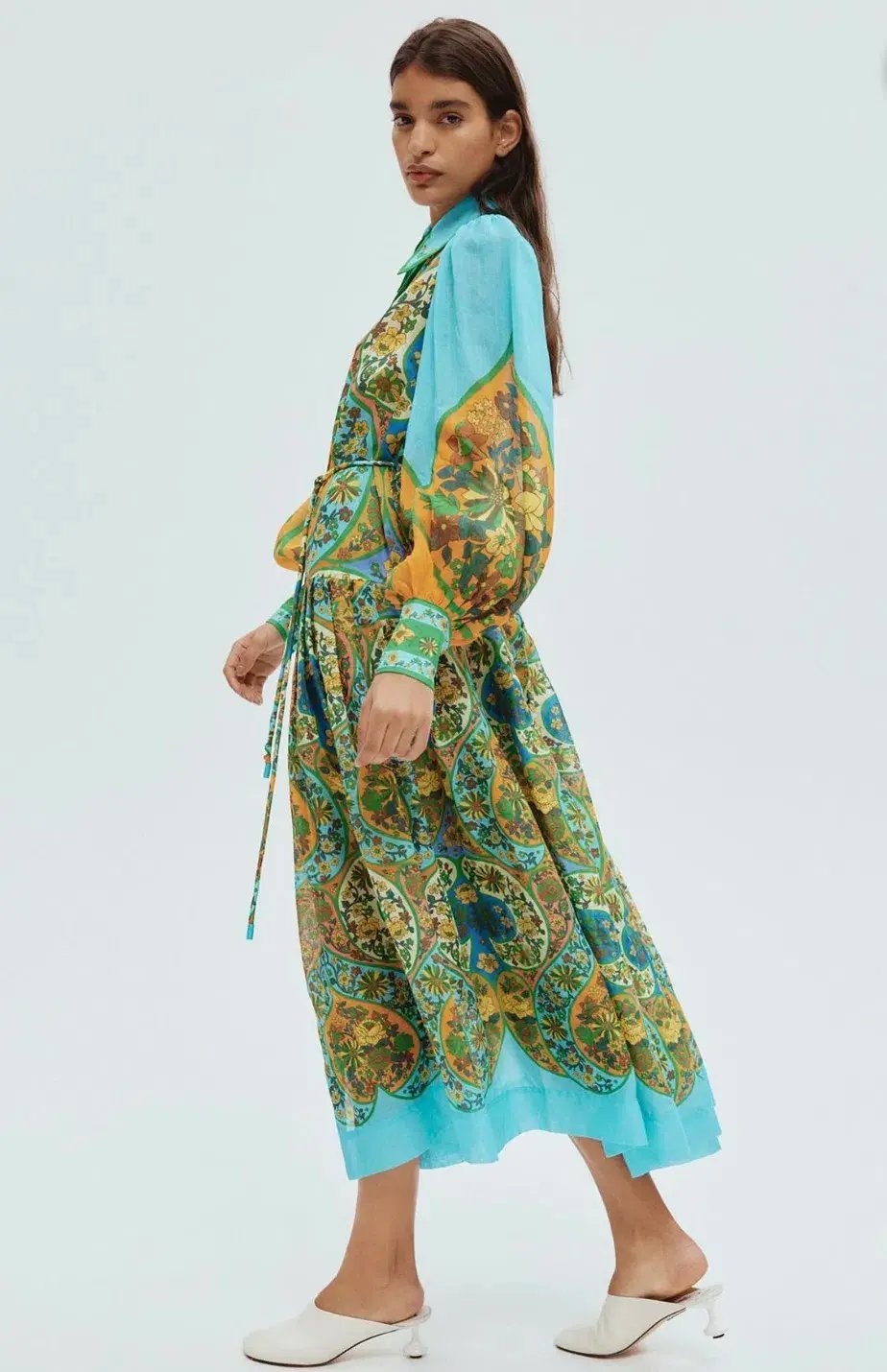Alemais Sofie Midi Shirtdress Multi Size 14 photo 2