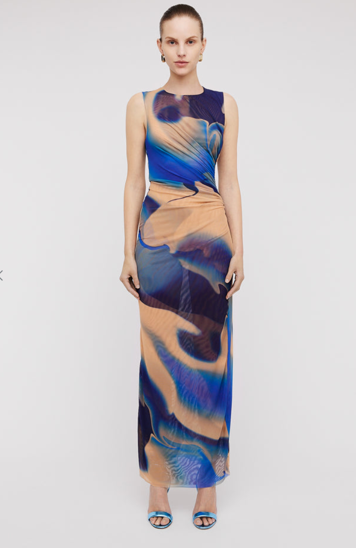 Scanlan Theodore Watercolour Dress Blue photo 4