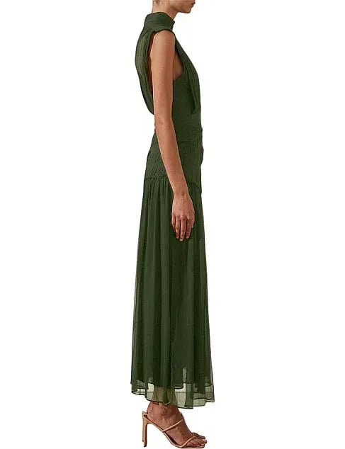 Shona Joy Clemence High Neck Midi Dress - size 10 photo 2