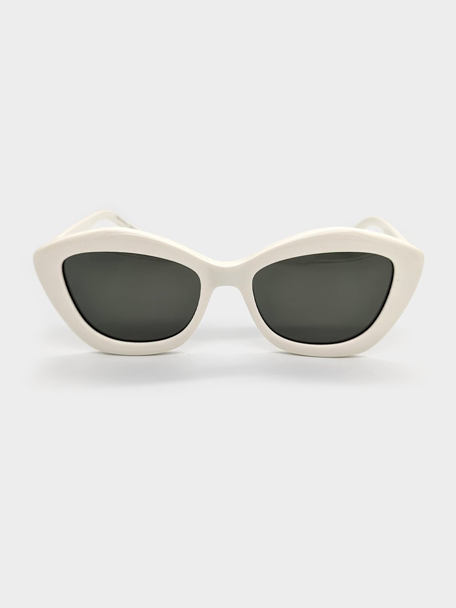 Saint Laurent Vintage Style Cat Eye Sunglasses Ivory photo 2