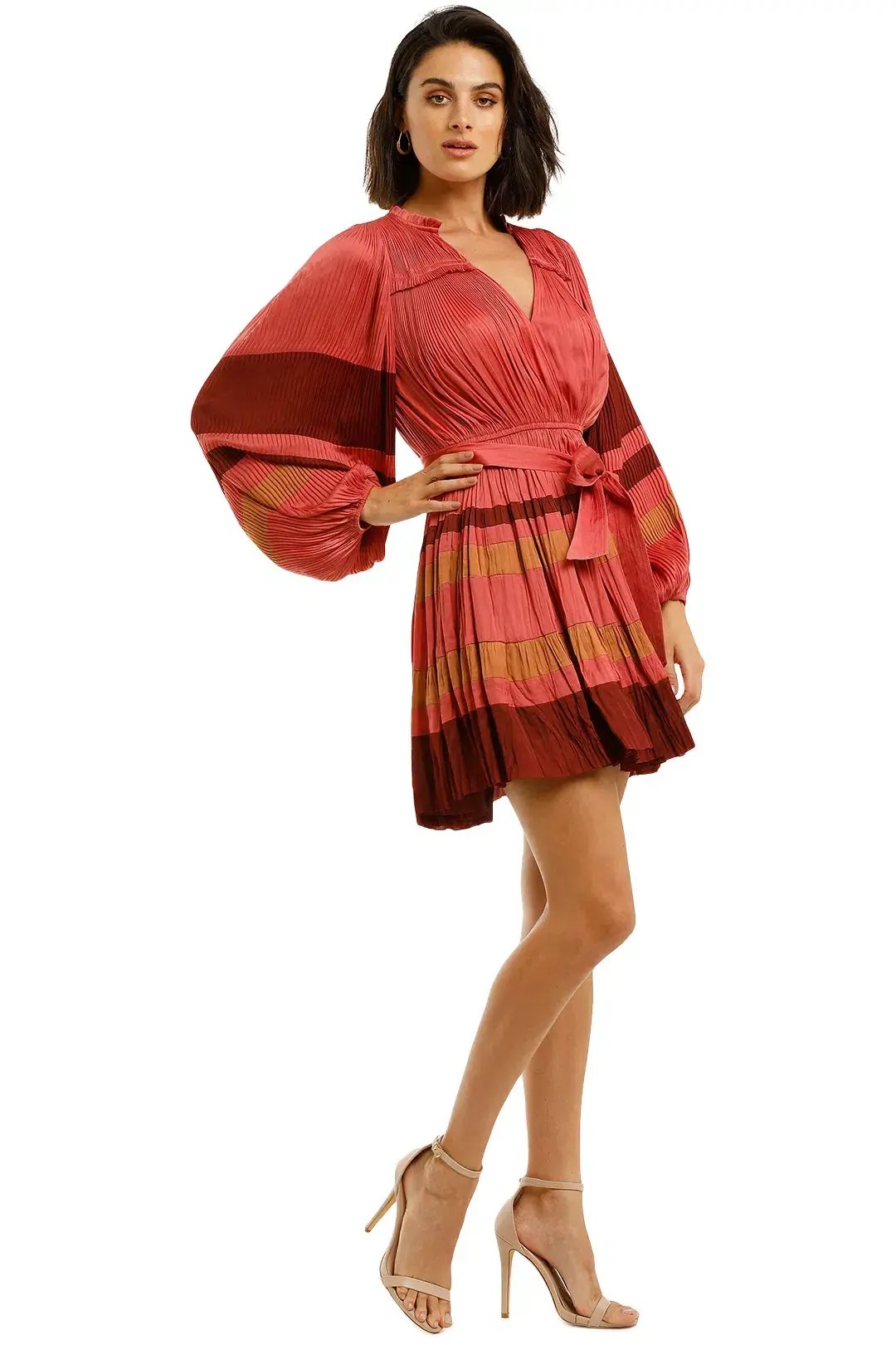Ulla Johnson Alia Long Sleeve Short Dress in Cerise Size 12 photo 2