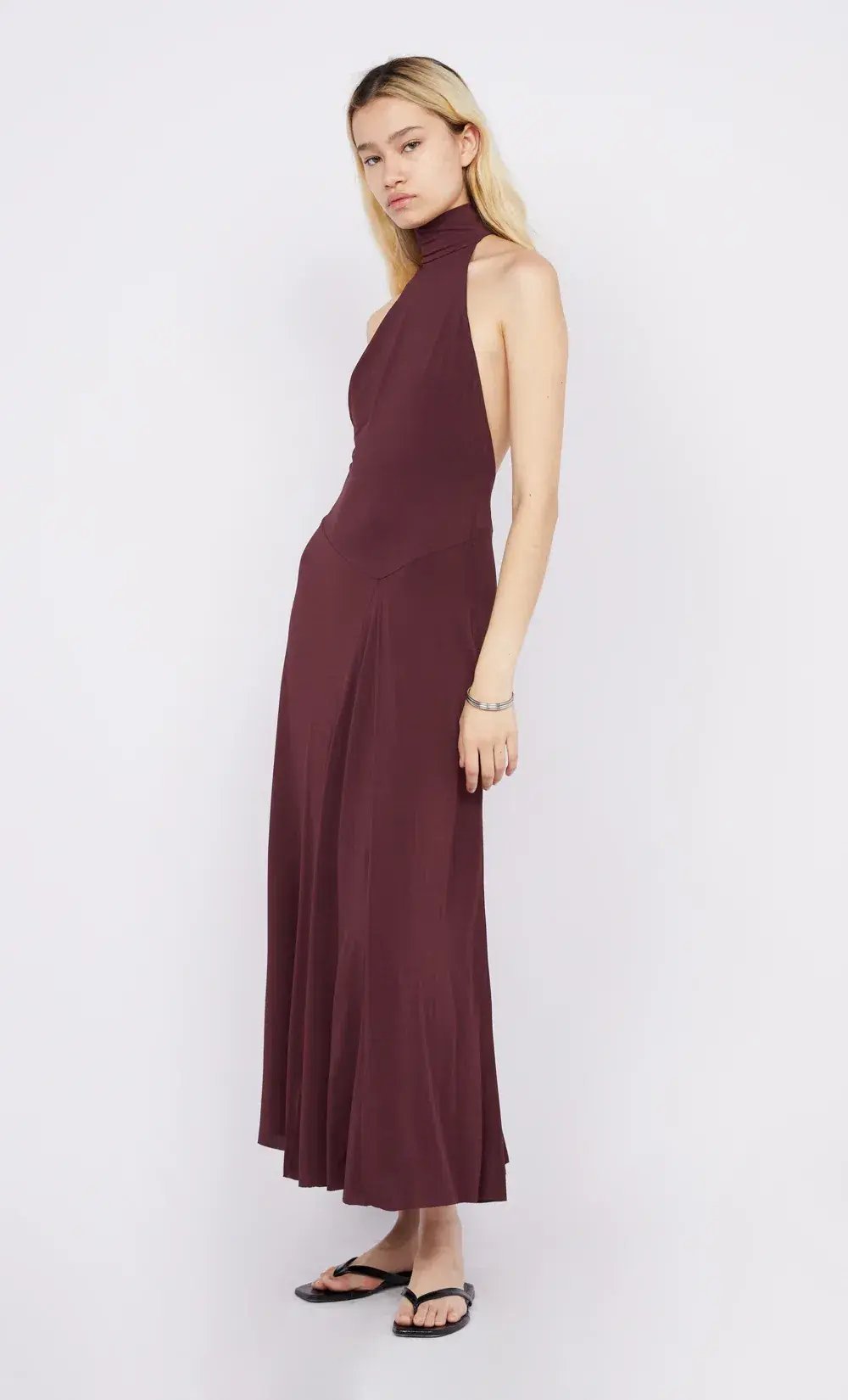 Bec & Bridge Cassian Racer Dress Deep Plum Size 10 photo 2