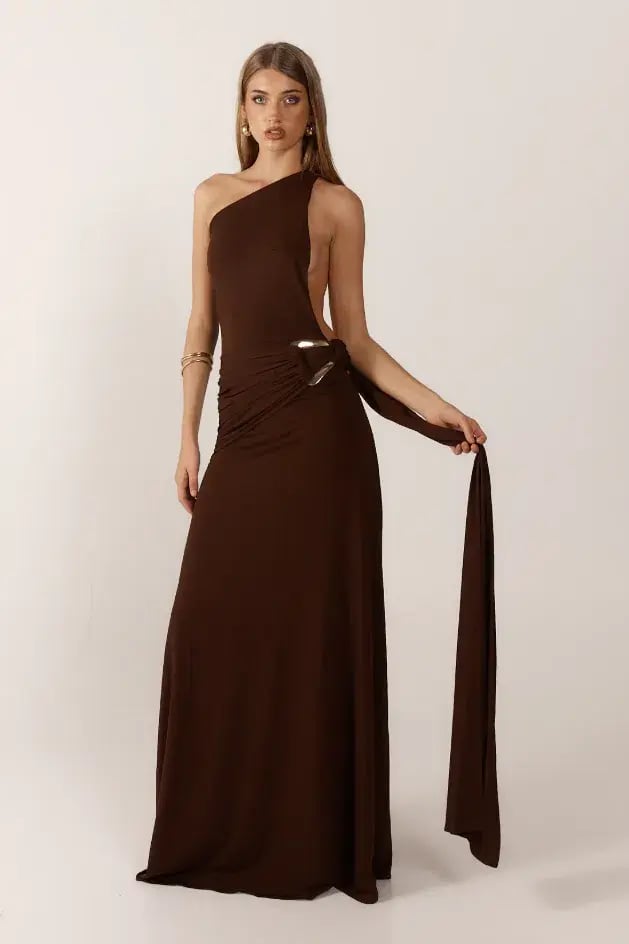 Ance Gria Gaia Gown Brown Size 8 photo 4