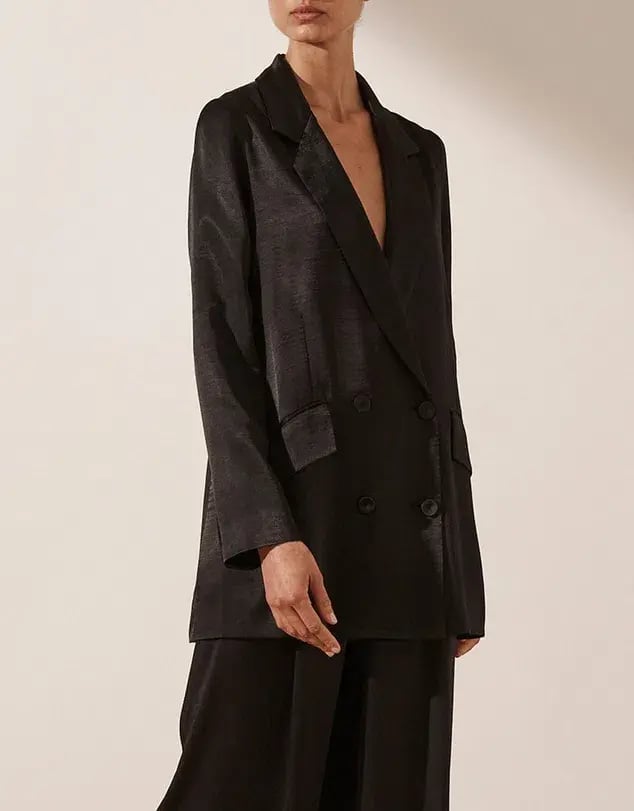 Shona Joy Angelica Double Breasted Blazer & Pants Set Black Size 14 / XL photo 2