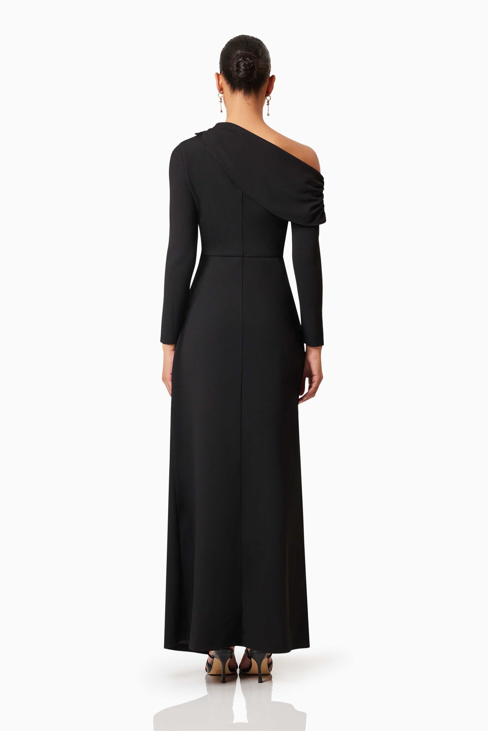 ELLIATT JAMIE ONE SHOULDER GOWN - BLACK photo 5