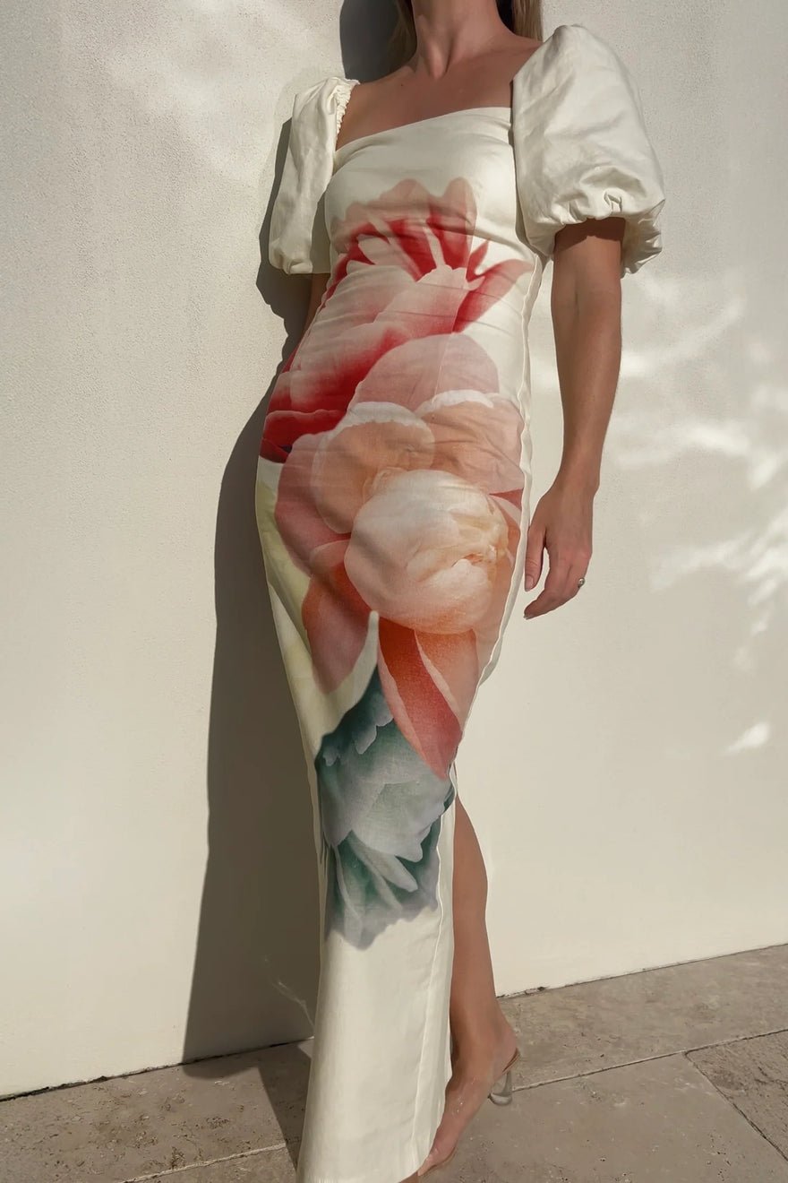 Pasduchas Nostalgia Sleeve Midi Dress - Multi photo 2