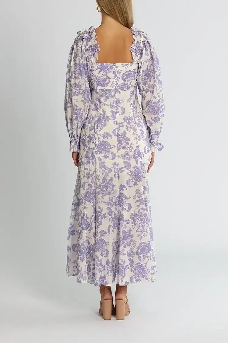 Alice McCall Mary Anne Midi Dress in Lavender Floral Size 16 photo 5