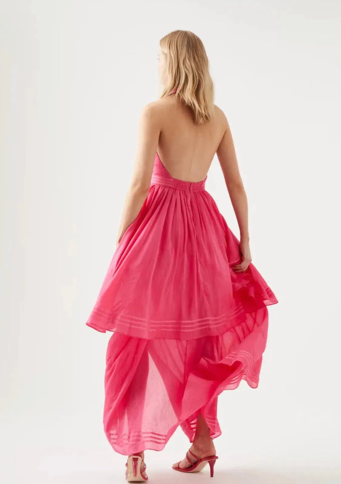 Aje Sienna Maxi Dress Pink Size 8 photo 2