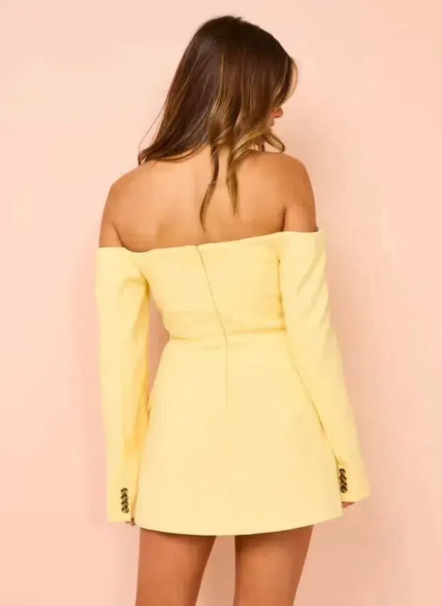 Sir The Label Sandrine Tailored Mini Dress Limone Size 0/Au 6 photo 2