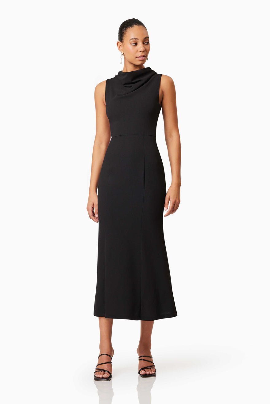 Elliatt Jamie Midi Dress - Black photo 2