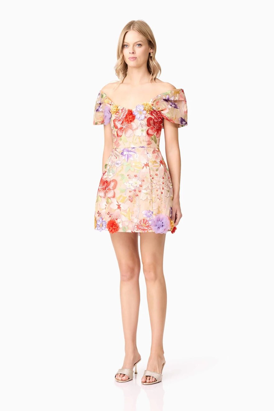 Elliatt Sophie Puff Sleeves Mini Dress - Multi photo 4