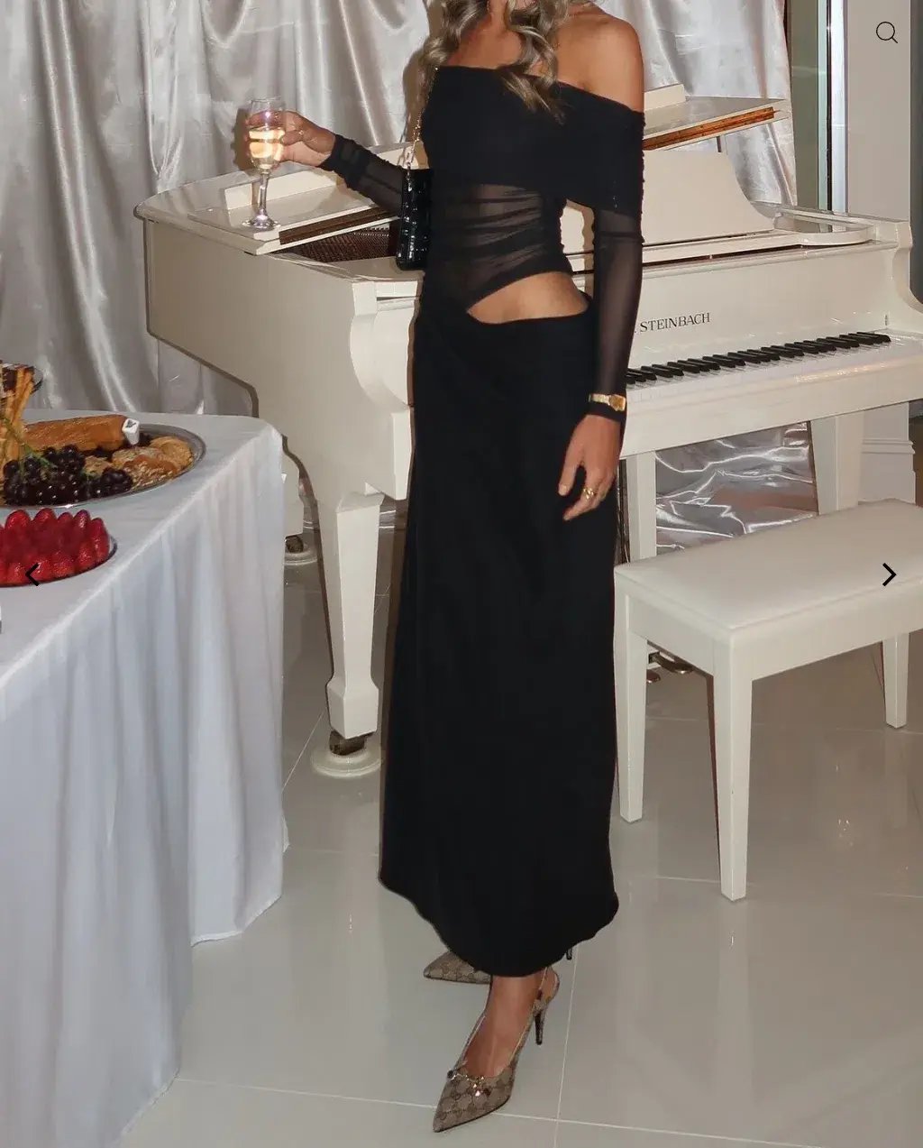 BENNI Yasmin Maxi Dress Black Size AU 6 photo 5
