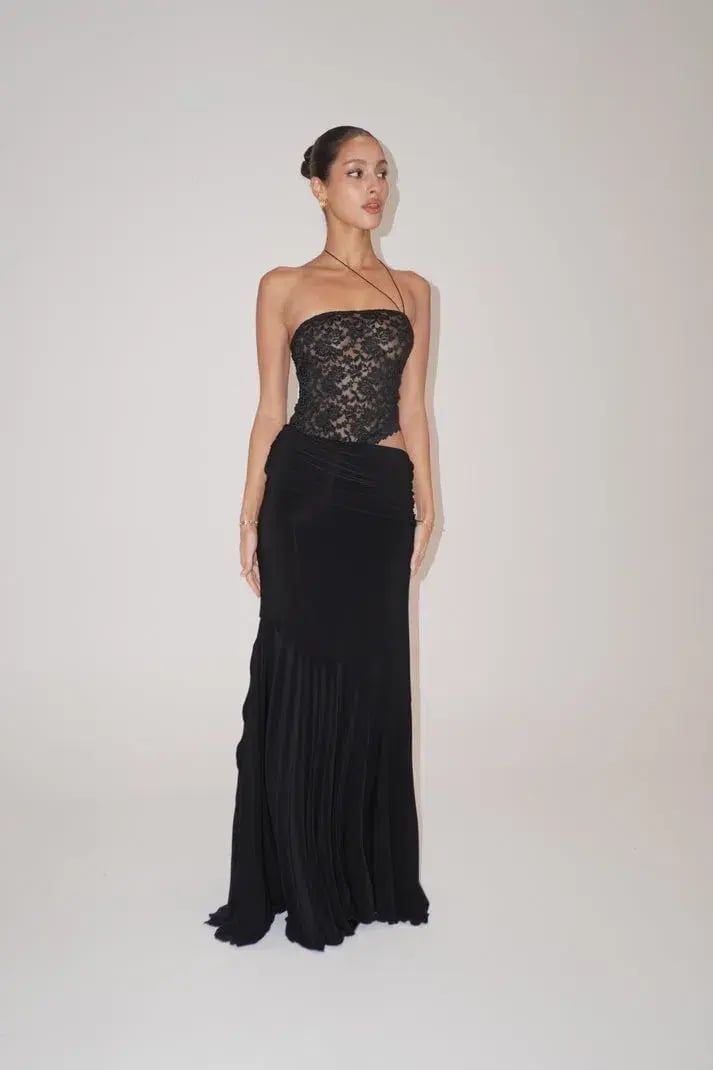 Deconduarte Ilona Maxi Dress Black Size 8 photo 3