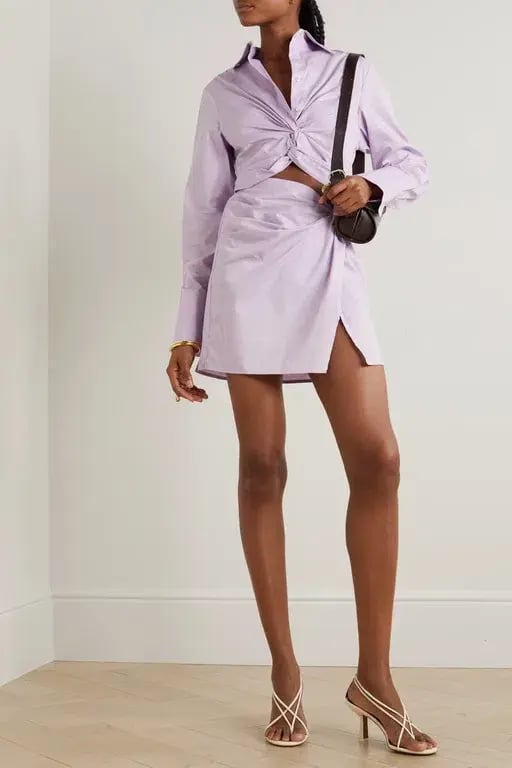 Anna Quan Dress Lola Shirt Dress Lilac Size 12 photo 2
