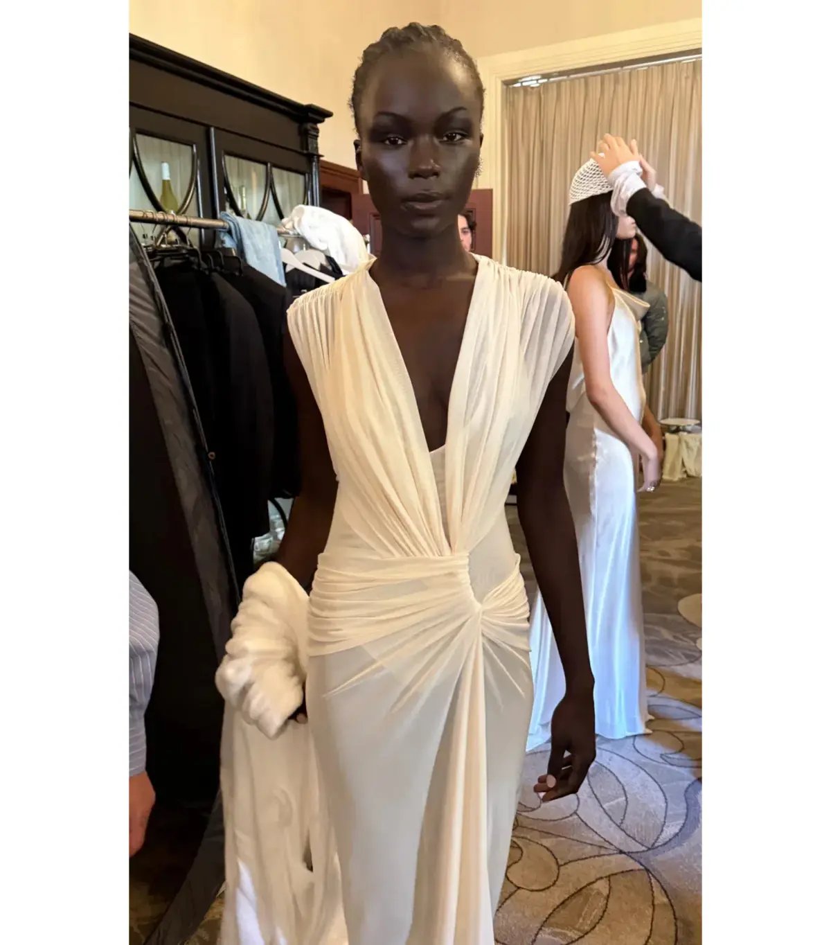 Bec & Bridge Leia Drape Maxi Gown Buttercream Size AU 10 photo 3