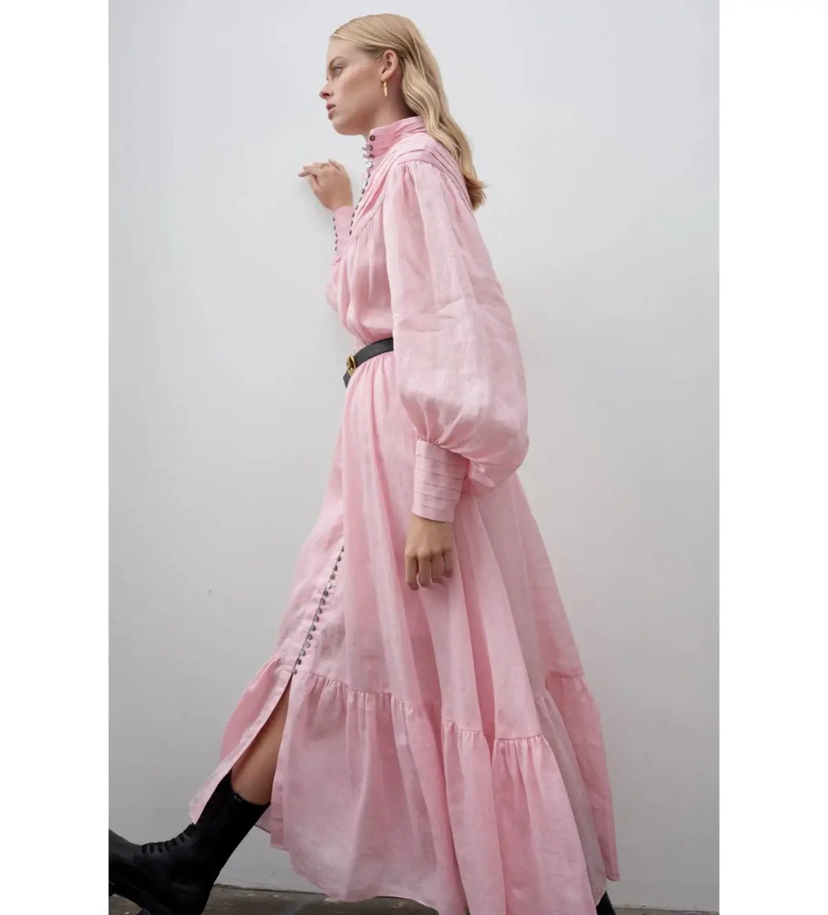 Alemais Halcyon Midi Dress in Pink Size 8 photo 2