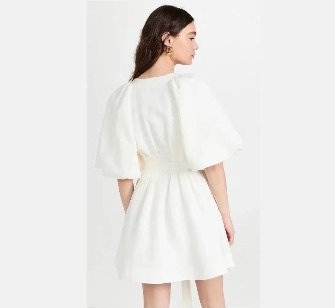 Aje Evermore Belted Mini Dress in Ivory Size 6 photo 3