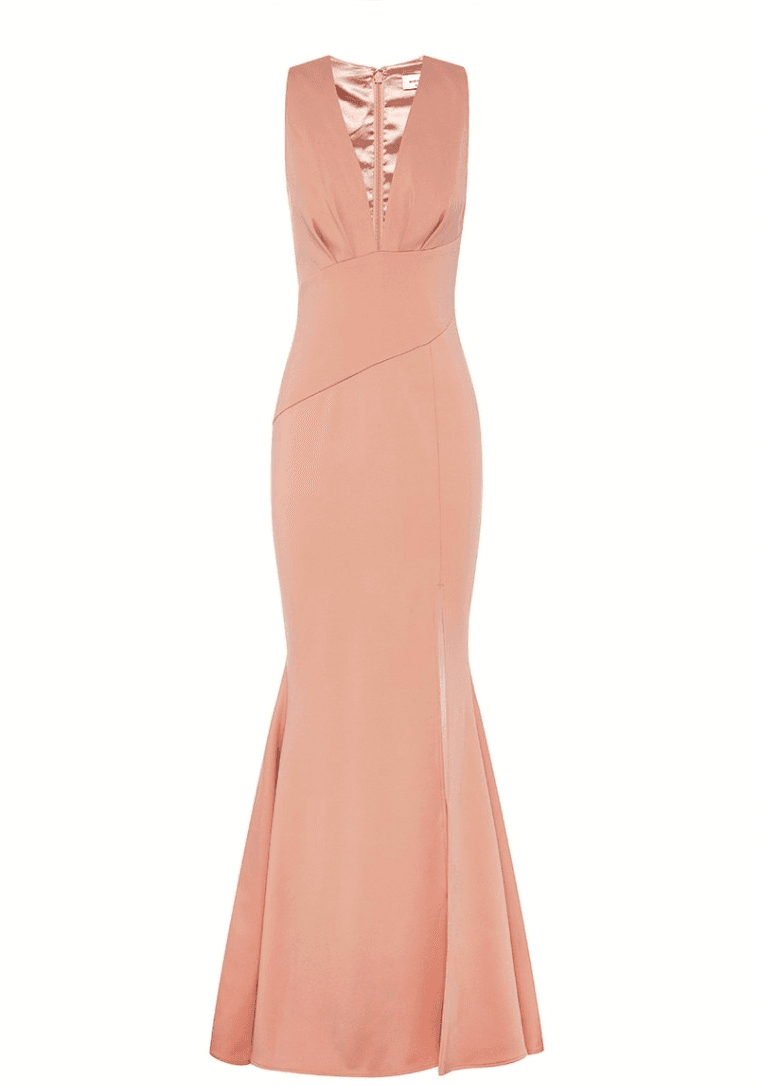 Sheike soft peach pink Maxi Dress Size 10 photo 3