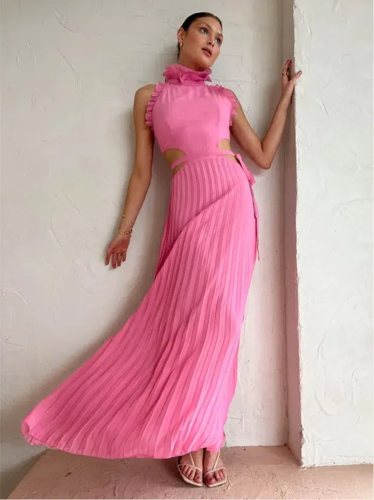 Sonya Moda Noya Maxi Dress Pink Size 10 photo 6