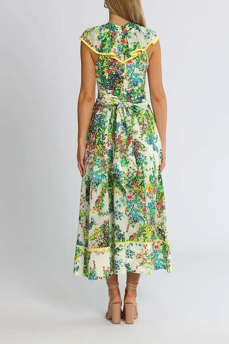 Alice McCall Living For You Midi Dress Floral Multi Size 12 photo 3