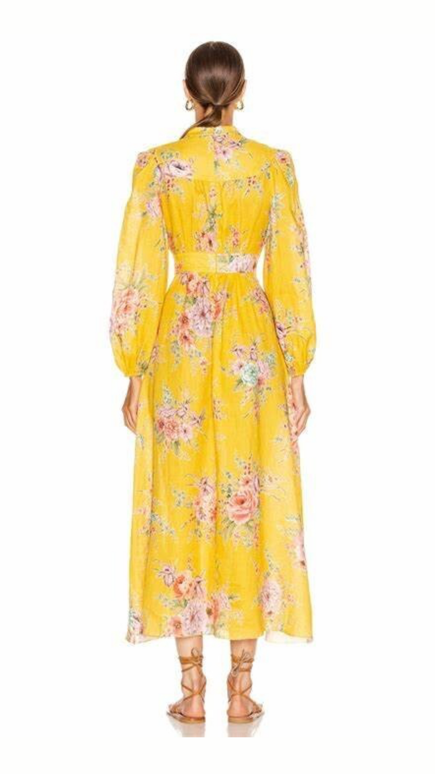 Zimmermann Zinnia Linen Floral Midi photo 2