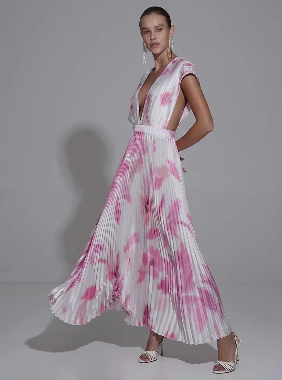 L'Idee Gala Gown Jardin Print Size 10 photo 2