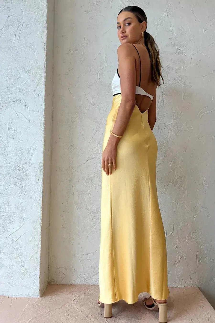 Bec & Bridge Nadia Bustier Maxi Dress Yellow Size AU 6 photo 2