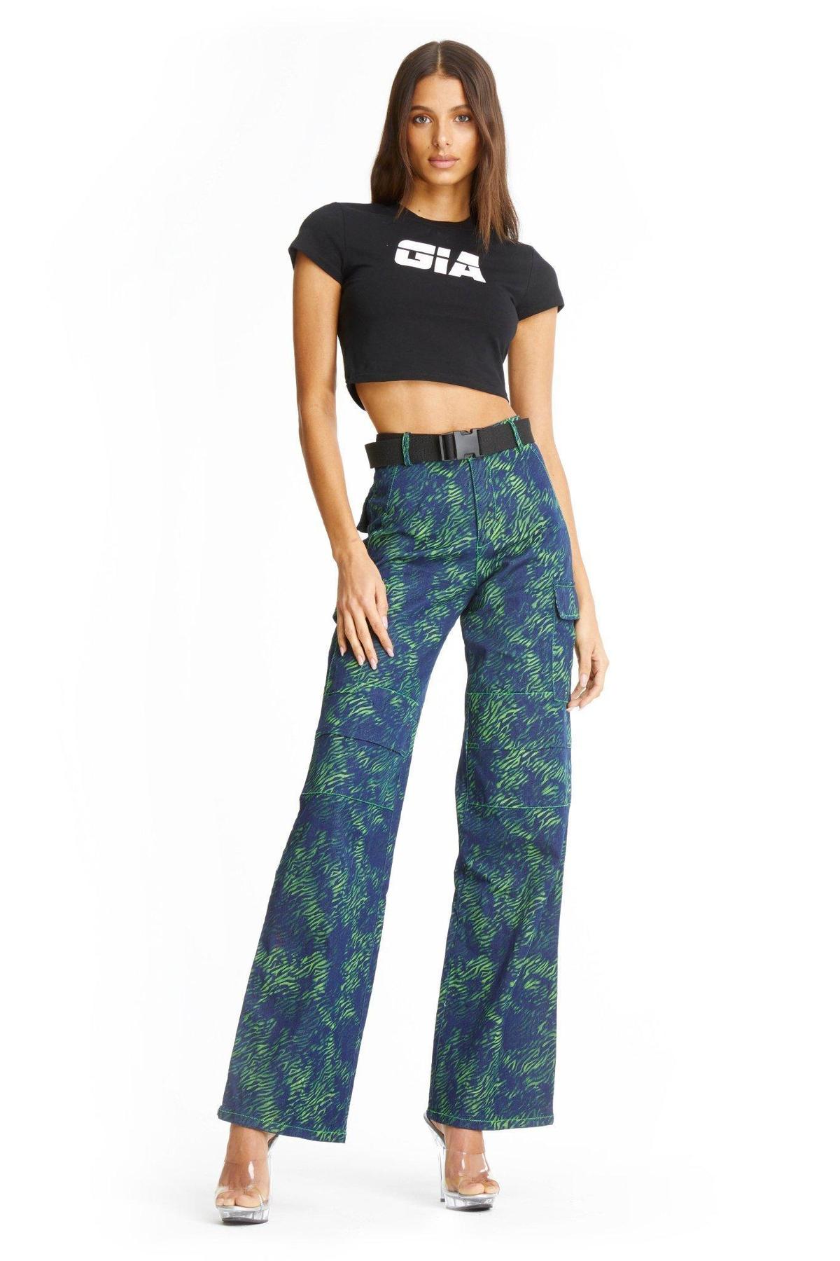 I.AM.GIA Sinead Pants Green Tiger Size S / AU 8 photo 4