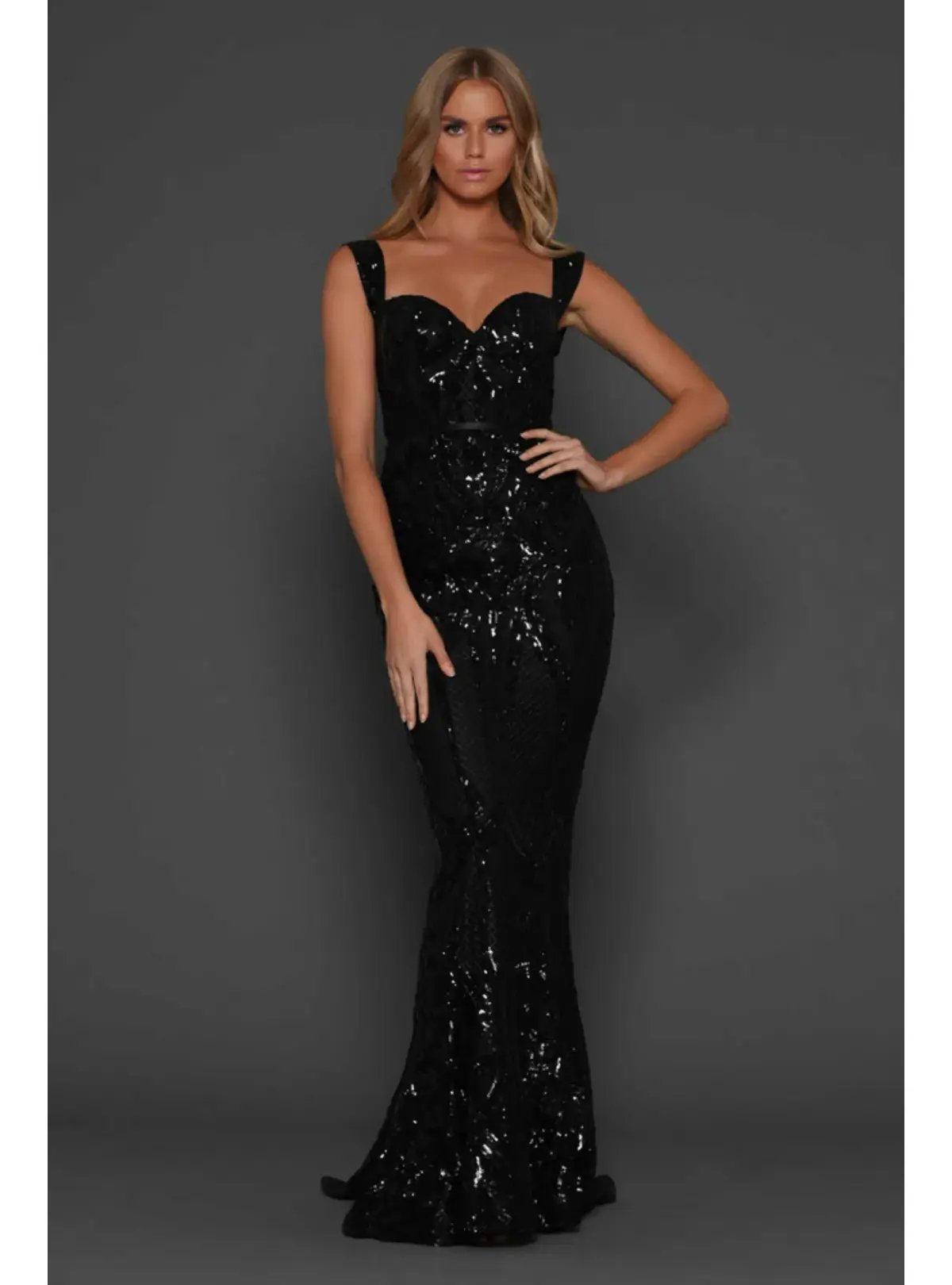 Elle Zeitoune Harris Gown Black Size AU 8 photo 2