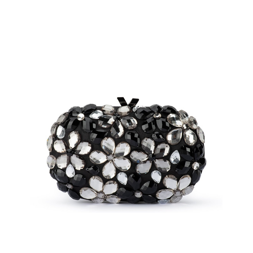 Olga Berg Victoria Crystal Flower Clutch photo 2