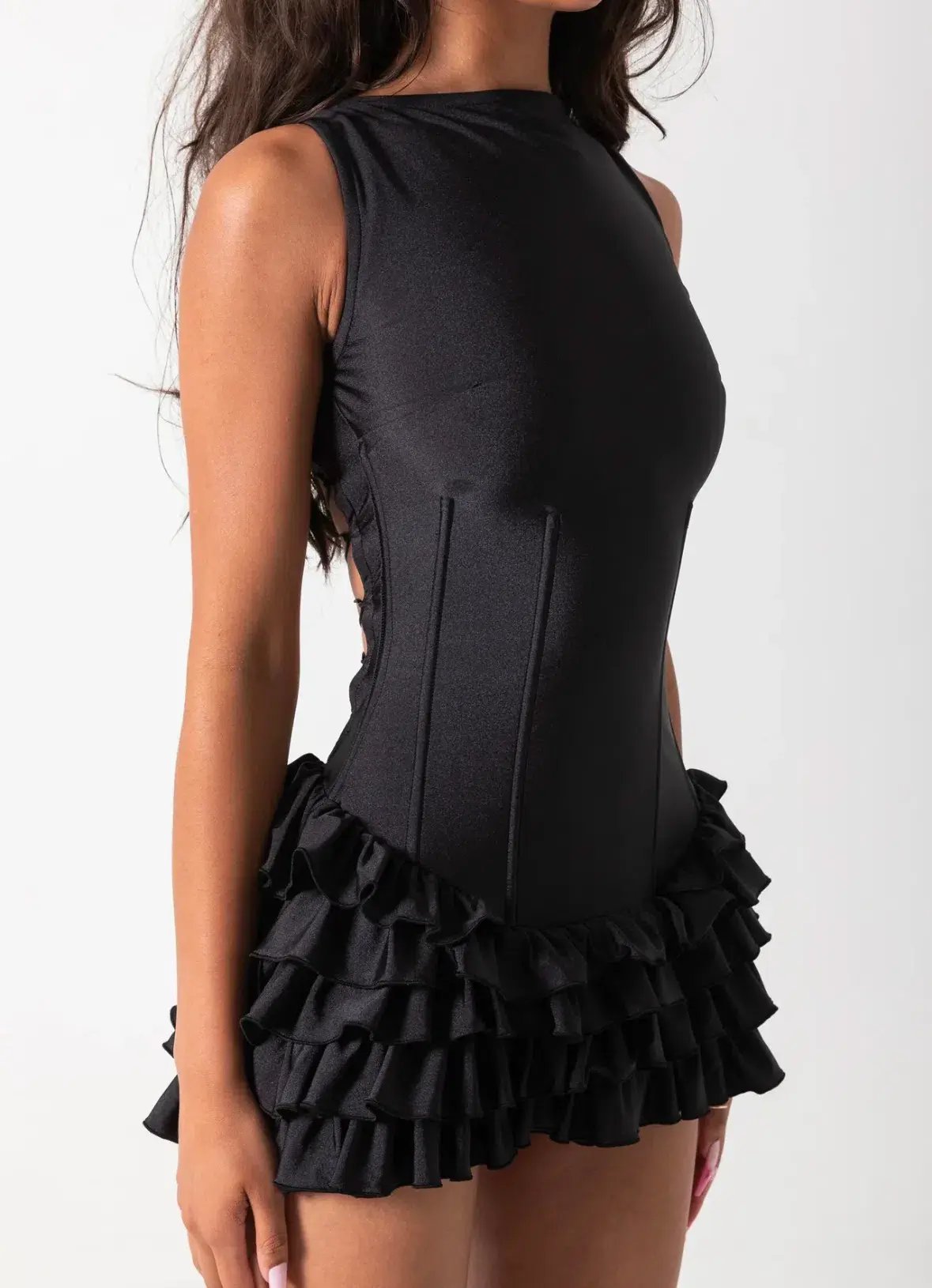 Bye Bambi Madison Mini Dress Black Size AU 10 photo 7