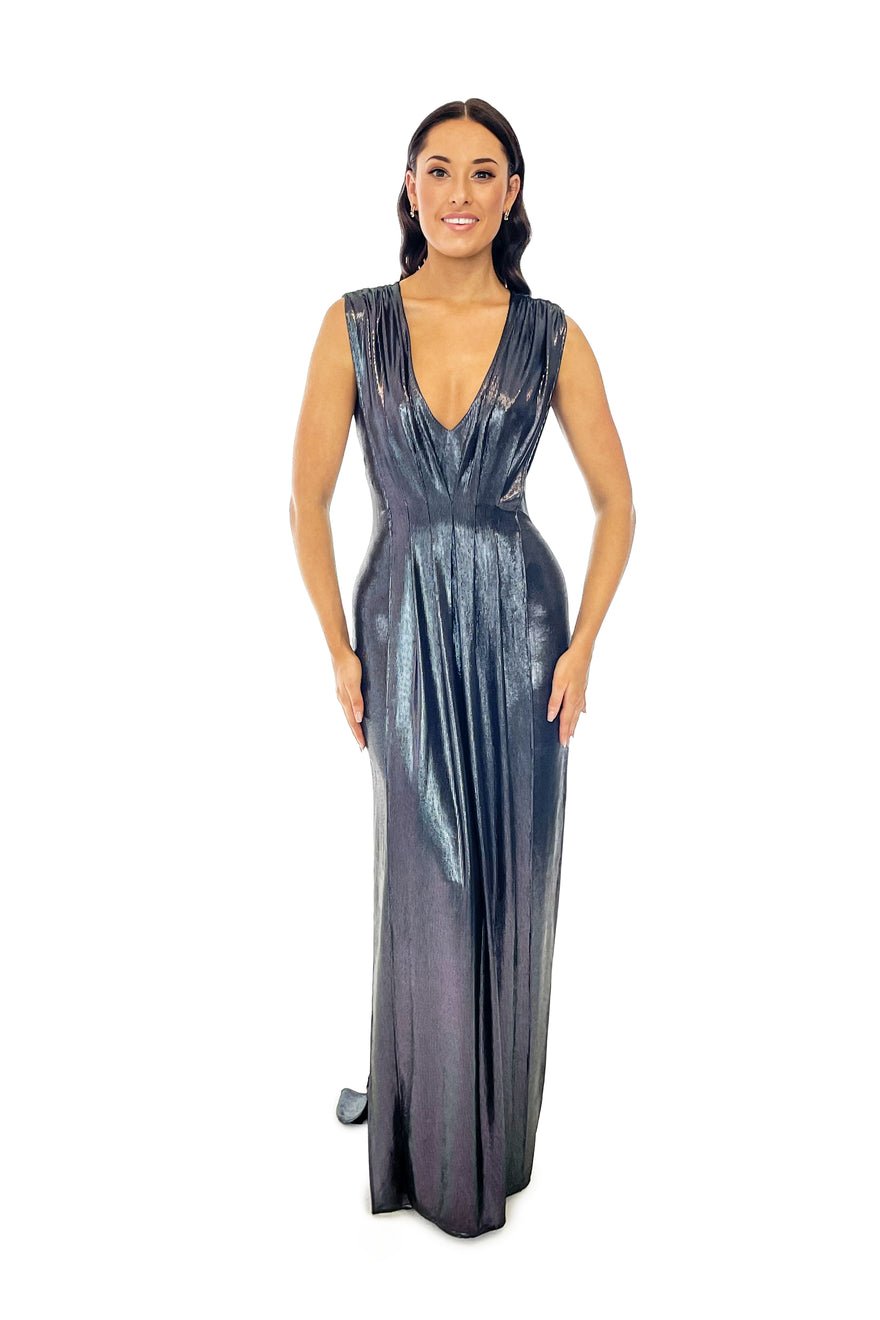 Jonte Designs Oil Liquid Pleated Gown photo 2