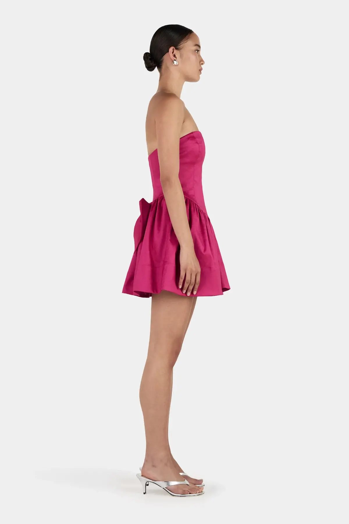 Hansen And Gretel Partridge Taffeta Dress Magenta Pink Size 8 photo 5