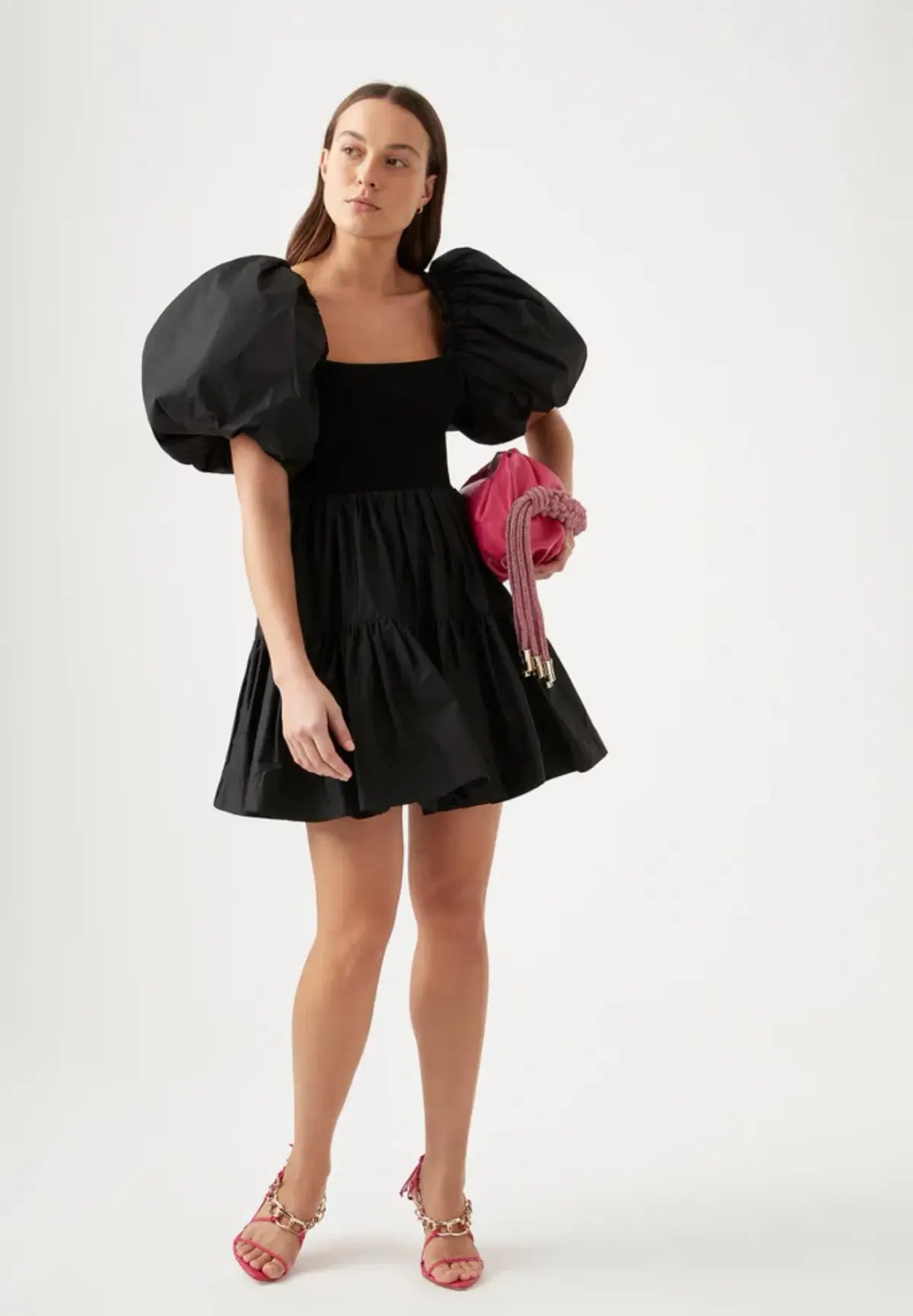 Aje Casa Puff Sleeve Mini Dress Black Size AU 8 photo 2