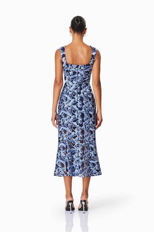 ELLIATT MILA MIDI DRESS - NAVY MULTI photo 6
