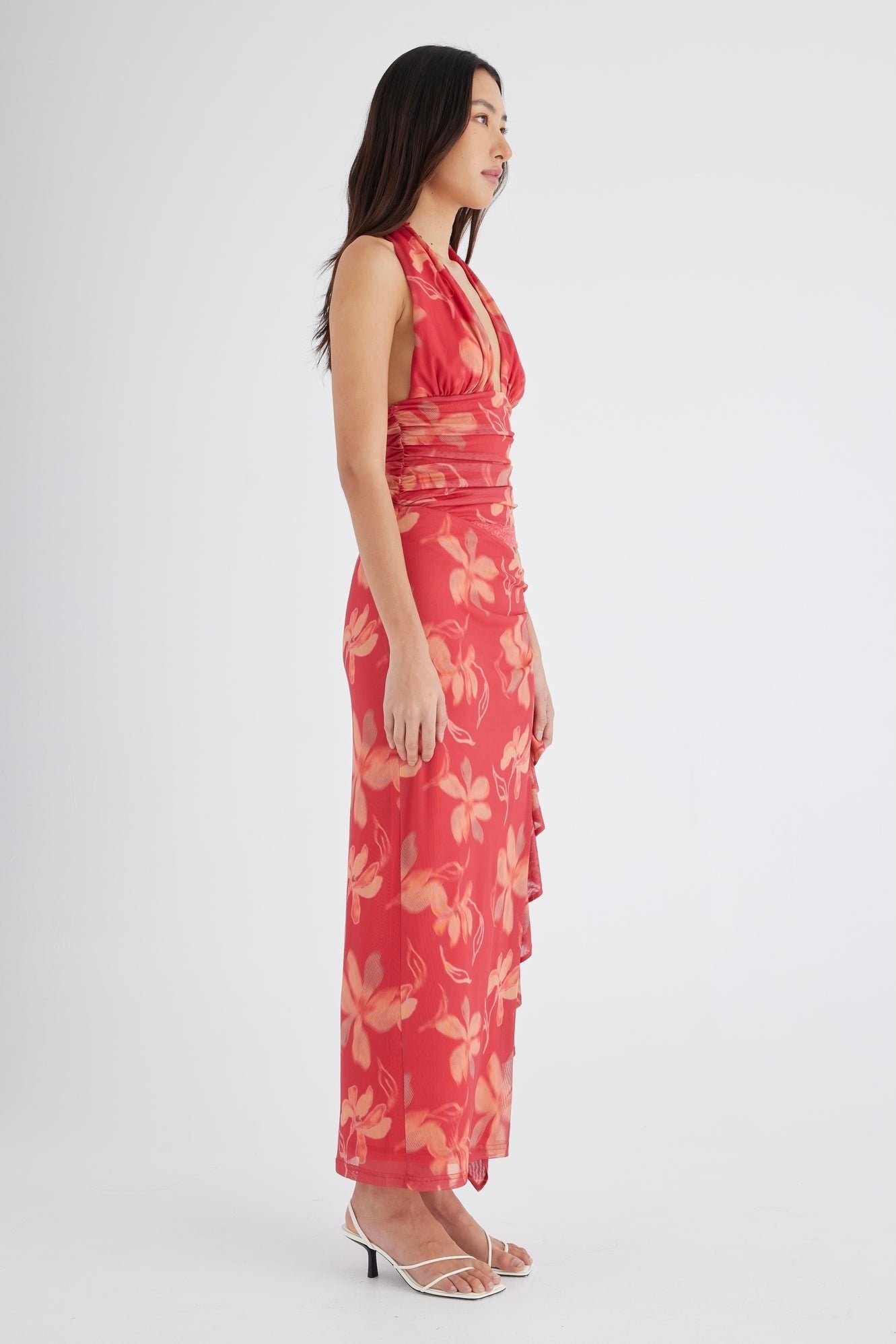 BENNI PENELOPE HALTER MAXI DRESS - HIBISCUS FLORAL photo 2