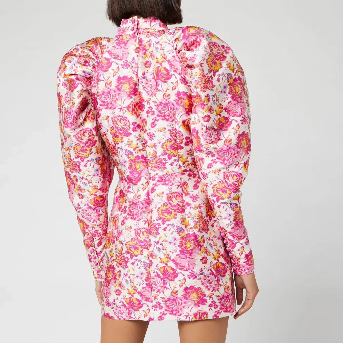 Rotate by Birger Christensen Number 1 Mini Dress Floral Raspberry Rose Size 10 photo 2