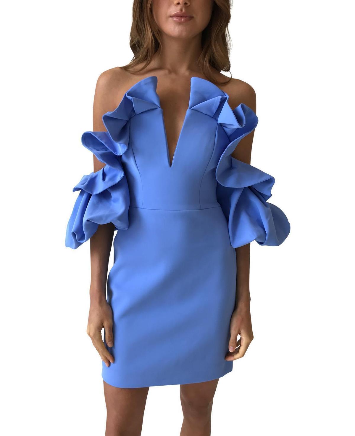 Acler Hitching Mini Dress Blue Size 6 photo 2