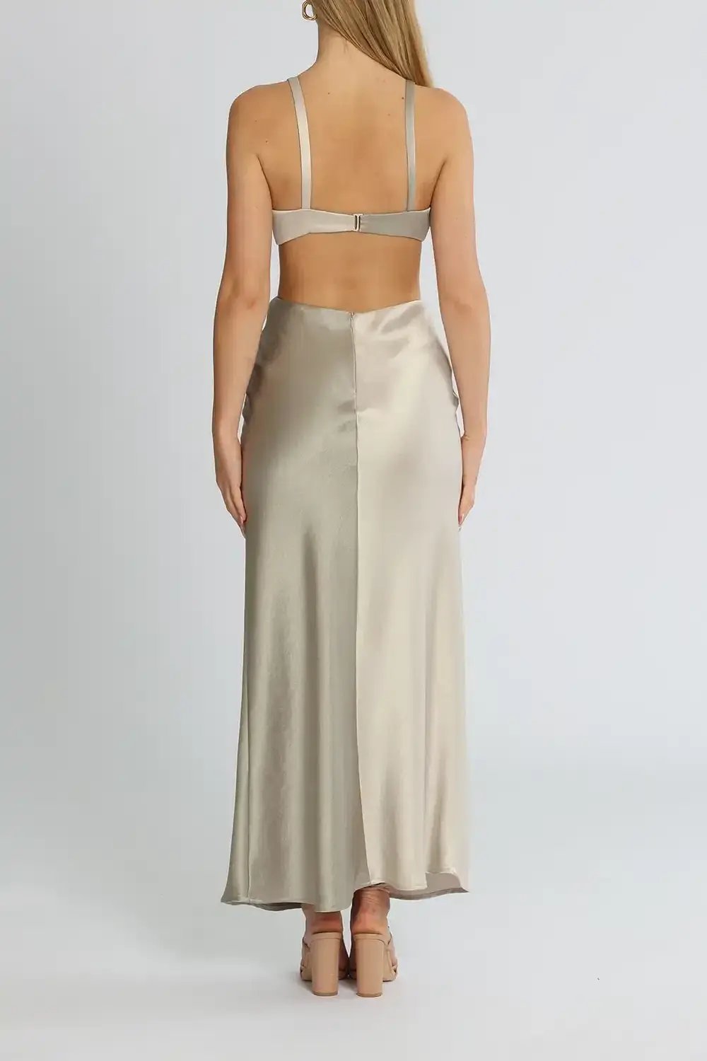 Bec & Bridge Felix Maxi Dress Grey Size 8 photo 3