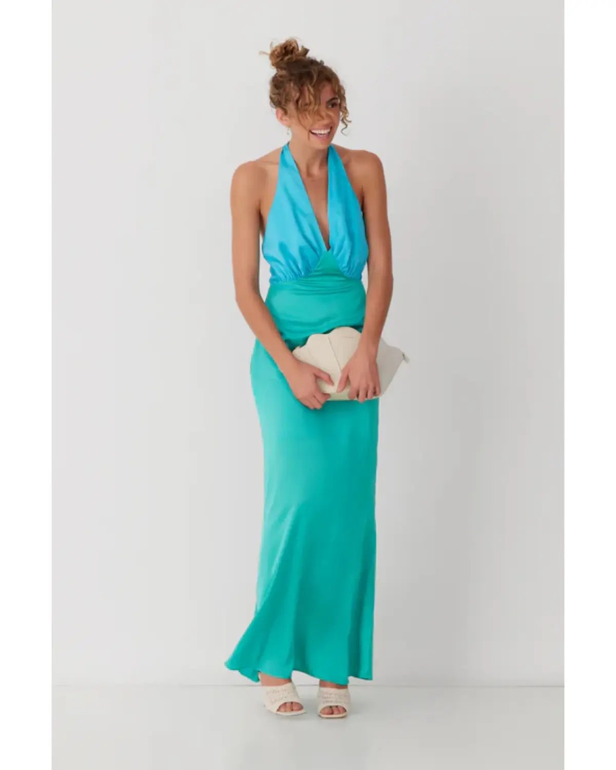 The Wolf Gang Oahu Slip Dress Aquamarine Size AU 8 photo 5