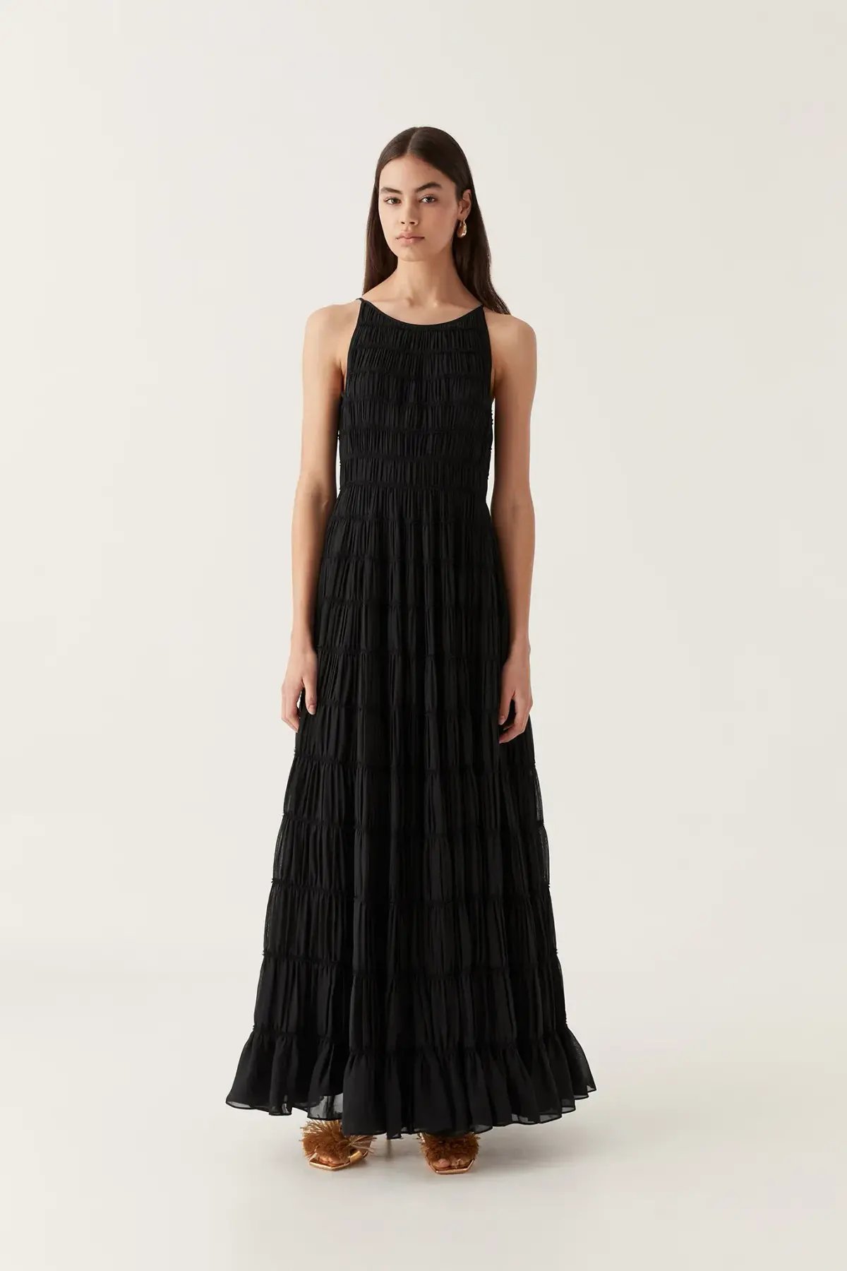 Aje Rosewood Ruched Maxi Dress Size 14 photo 4