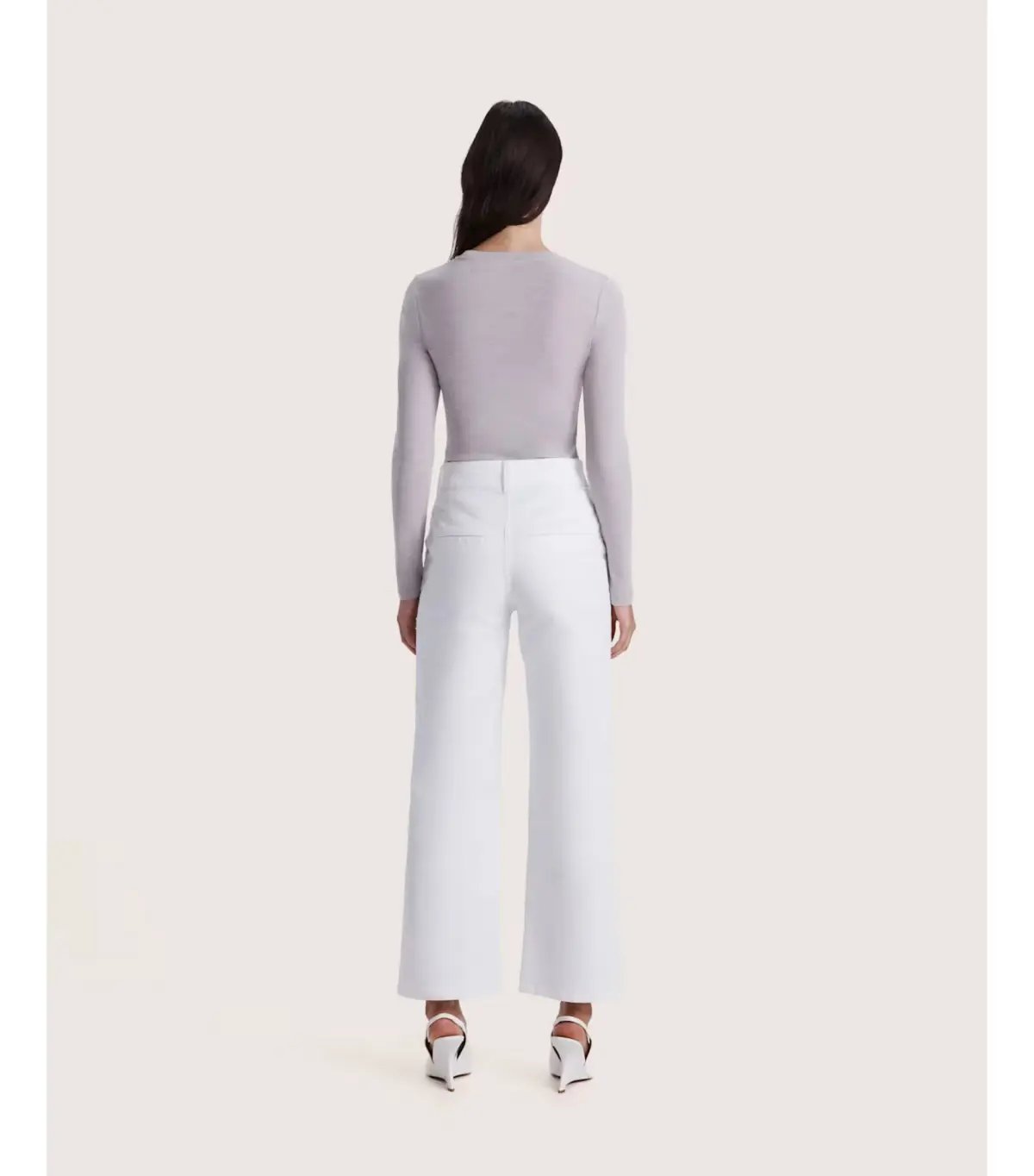 Saba Ava Wide Leg Midi Jean White Size AU 16 photo 5